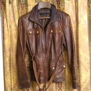 Kenneth Cole women's distressed Avaitor leather ja